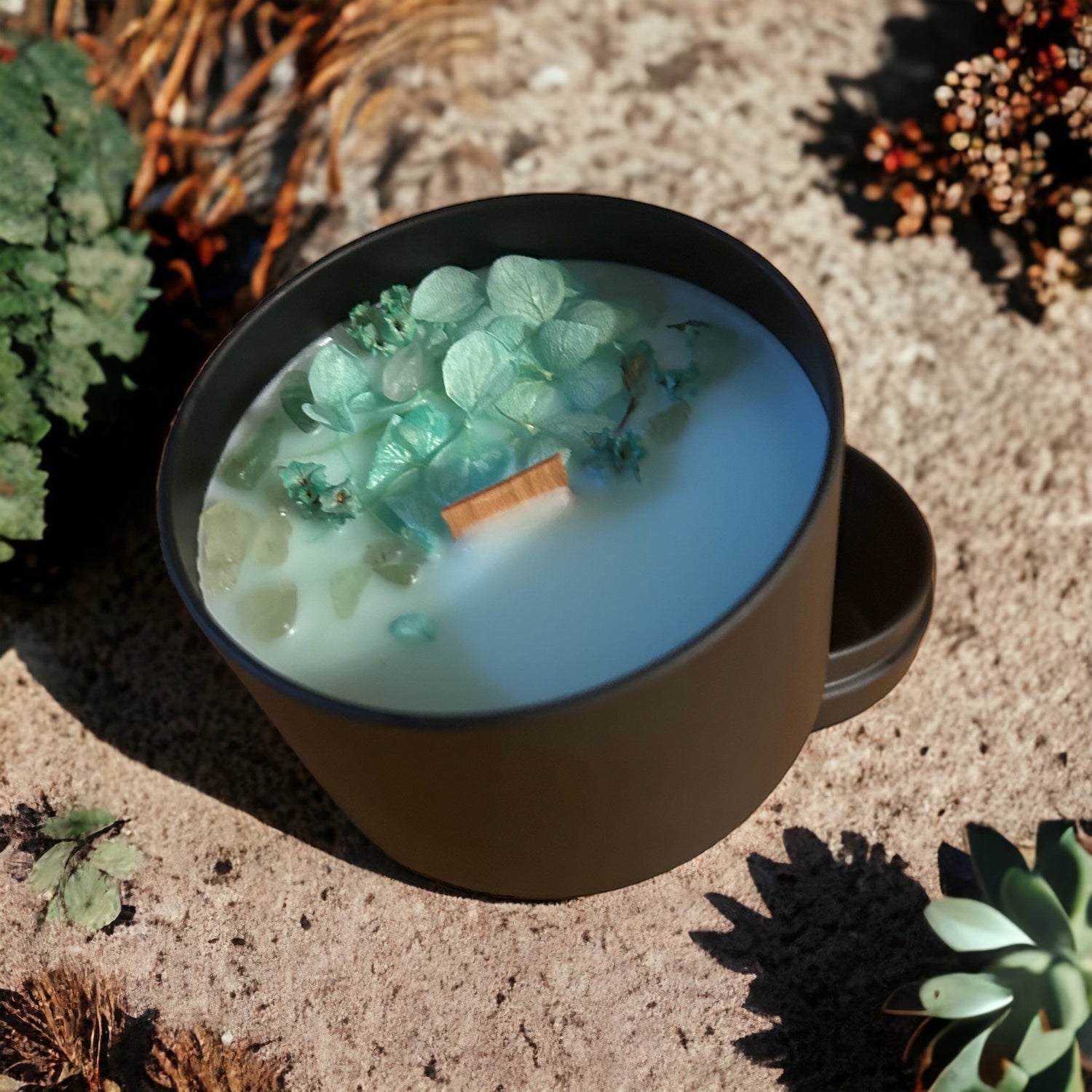 Floral and Gem Stone Candles